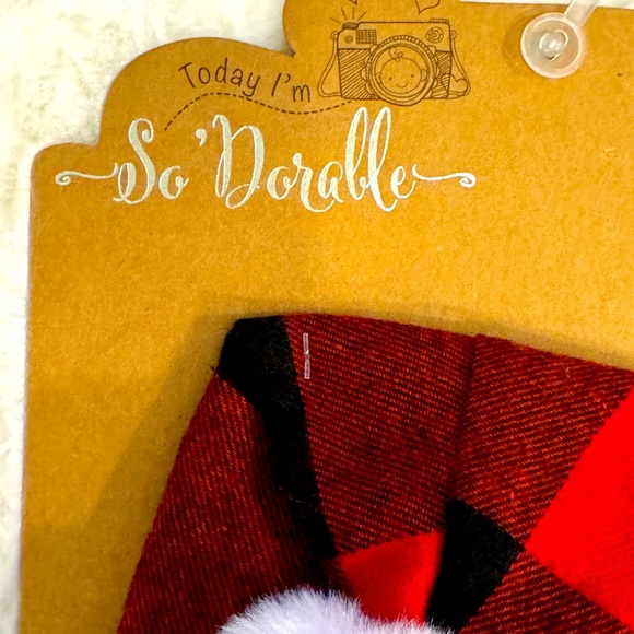 SOLD: Buffalo Plaid ‘My First Christmas’ Santa hat, & one for mommy or daddy - Picture 4 of 4